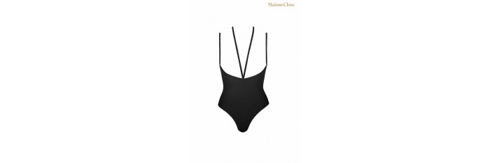 Body string seins nus noir Le petit secret