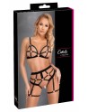 Set lingerie BDSM harnais noir - Cotelli Lingerie