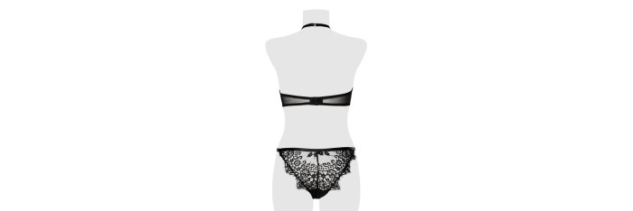 Ensemble bustier et string dentelle - Grey Velvet