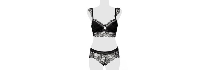 Ensemble culotte et balconnet dentelle - Grey Velvet