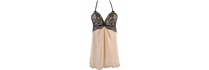 Nuisette en jersey beige V-10539 - Axami