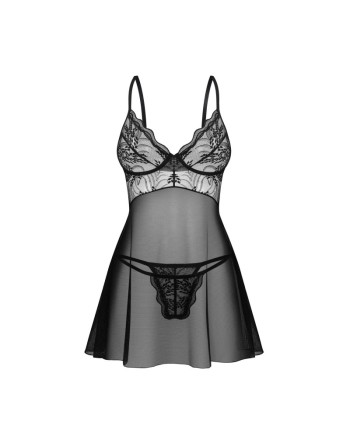 Perisia babydoll et string - Noirs