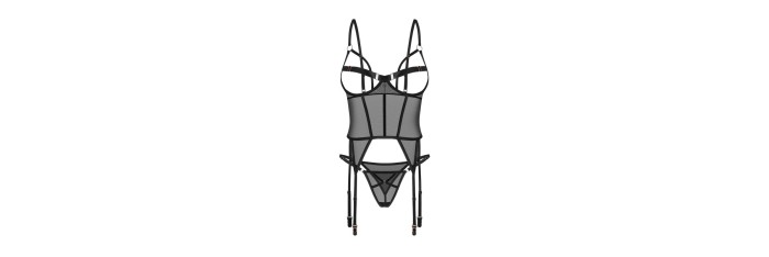 Euridia corset et string - Noirs