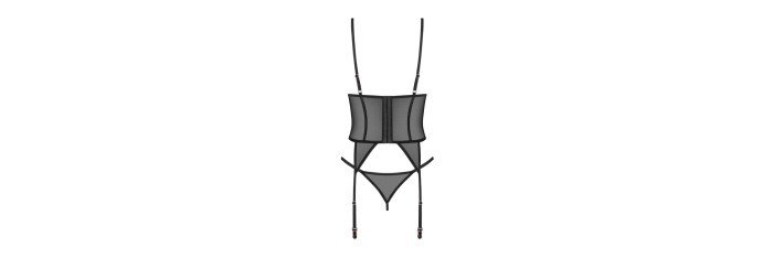 Euridia corset et string - Noirs