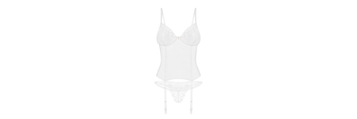 Alissium corset et string - Blancs