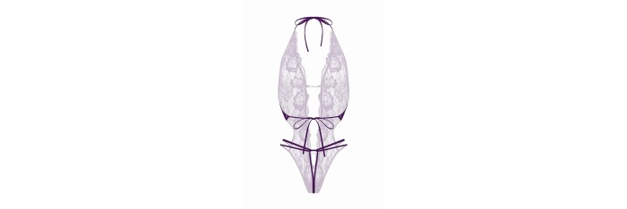 Body string ouvert Renee violet - Christine