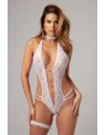 Ensemble body ouvert Renee blanc - Christine