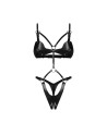 Dame controle body ouvert - Noir