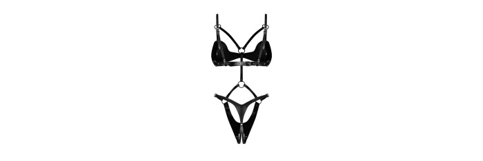 Dame controle body ouvert - Noir