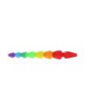 Stimulateur anal Rainbow Heart Beads - Toyjoy