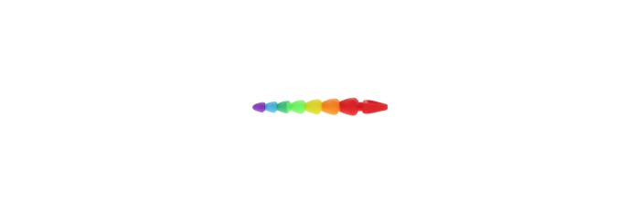 Stimulateur anal Rainbow Heart Beads - Toyjoy