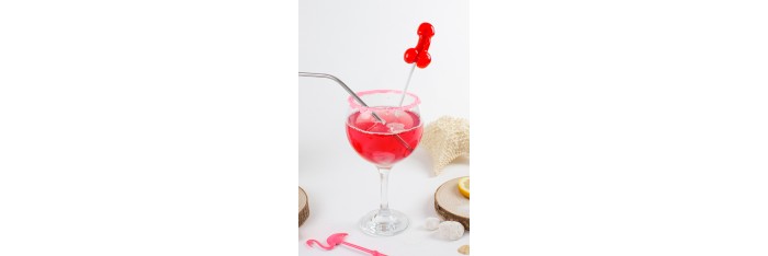 Sucette pénis daiquiri fraise avec alcool