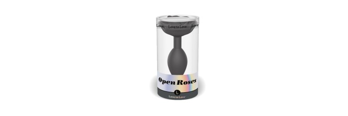 Plug Open Roses L - Black Onyx