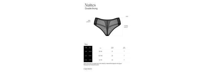 Nuites double string - Noir