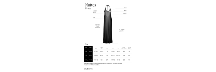 Nuites robe longue - Noire