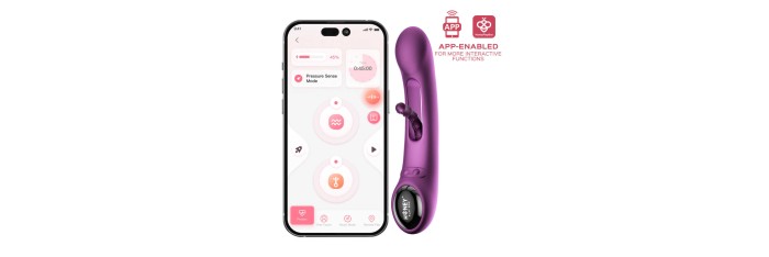 Tempo vibromasseur G-spot avec capteurs de pression et application