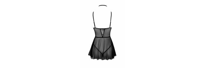 First Kiss 249 babydoll et collier - noire