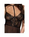 First Kiss 249 babydoll et collier - noire