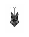 First Kiss 248 body en dentelle avec collier - noir