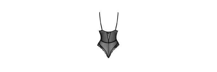 First Kiss 248 body en dentelle avec collier - noir