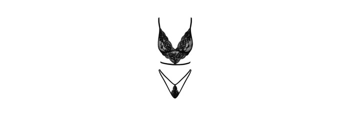 French Kiss 240 ensemble lingerie - noir