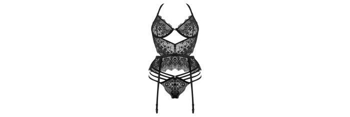 Lace Temptation ensemble - noir