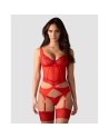 Cupide Desir corset et string - Rouge