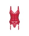 Cupide Desir corset et string - Rouge