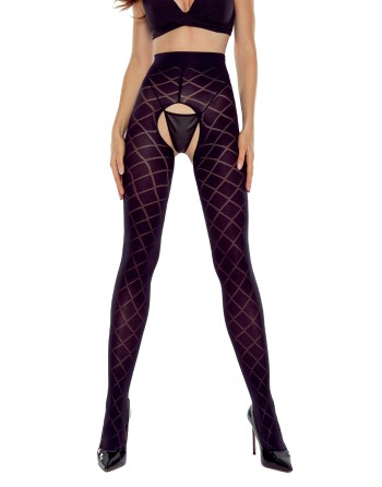 Collants ouverts TI025 40 deniers - noir