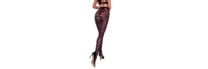 Collants ouverts TI024 20 deniers - noir