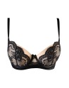 Soutien-gorge tulle et dentelle noir V-10711 - Axami